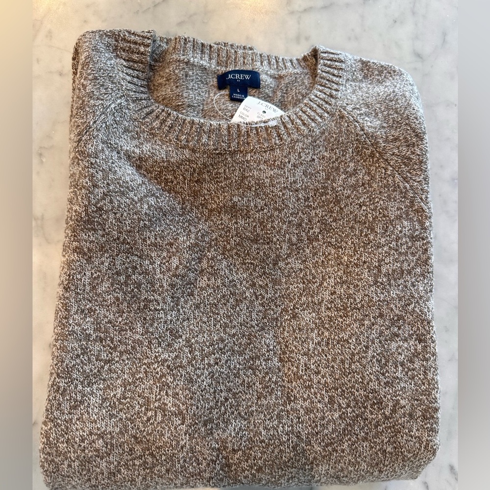 NWT brand new J Crew Men's Brown Sweater size large